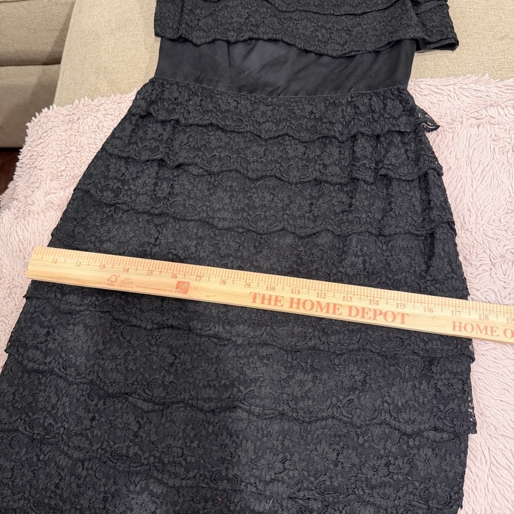 Rare Vintage Jackie O Black Lace Dress - Picture 8 of 9